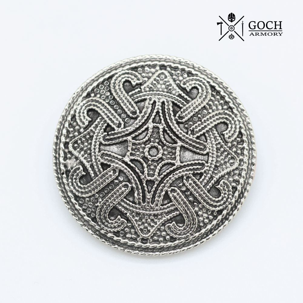 Brooch from Norway in white brass