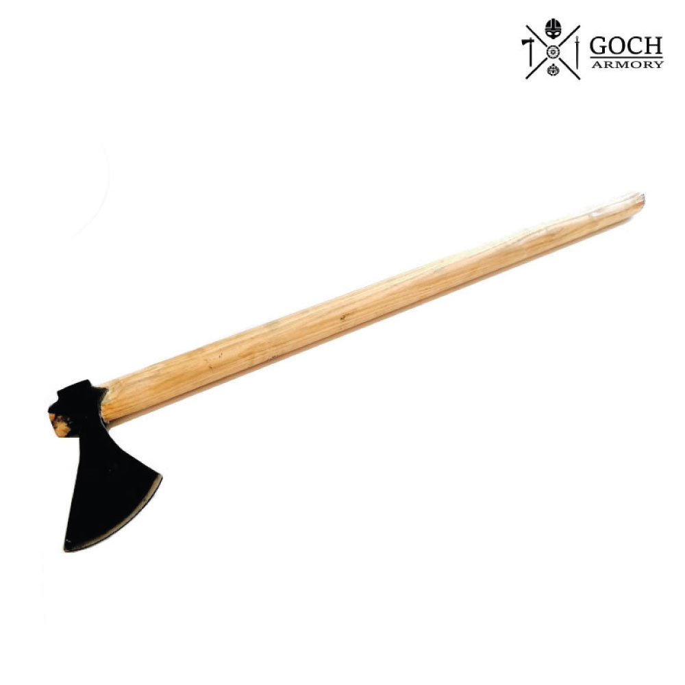 One-handed ax with shaft